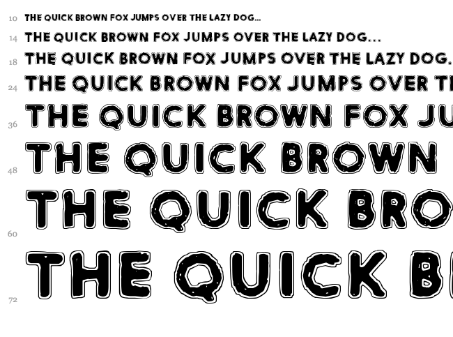 White Submarine font waterfall